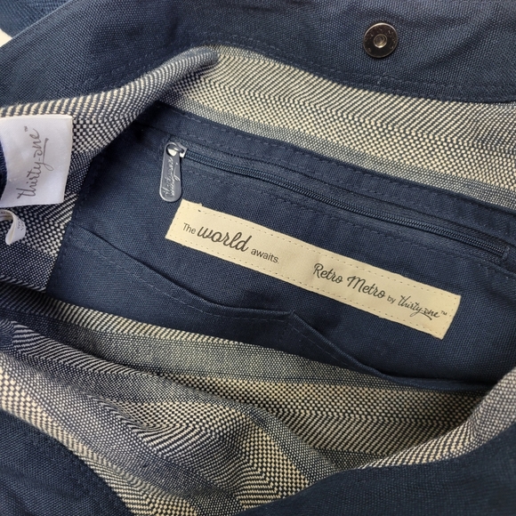 Thirty One | Retro Metro Large Canvas Tote Bag Purse - Picture 12 of 14